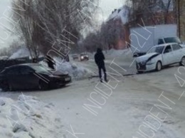 Смачная авария произошла в Полысаеве