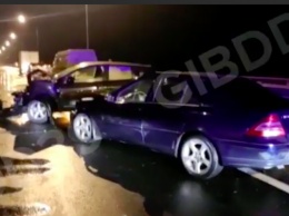 В массовом ДТП на мосту через Дейму пострадала женщина (видео)