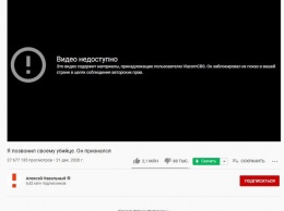 YouTube заблокировал видео Навального с разговором с предполагаемым отравителем из ФСБ