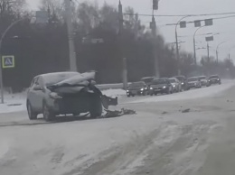 ДТП произошло на оживленном перекрестке в Кемерове