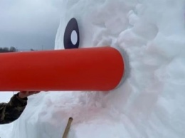 В Калуге достроили самого огромного в России снеговика