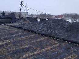 Ураганный ветер снес крышу детского сада на Камчатке