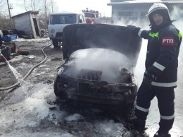 В Олонецком районе сгорел автомобиль «ВАЗ»