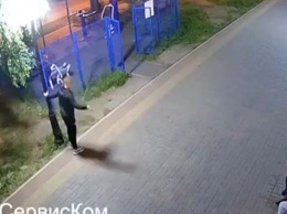 Барнаульский вандал сломал фонарь на ул. Георгия Исакова