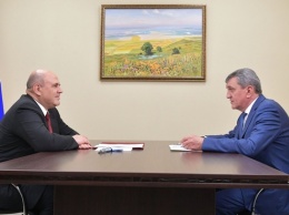 Беседа Михаила Мишустина с временно исполняющим обязанности Главы Республики Северная Осетия - Алания Сергеем Меняйло