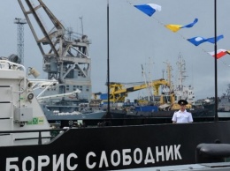 Новейший большой гидрографический катер «Борис Слободник» вошел в состав флота в Новороссийске