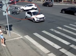 ДТП с мотоциклом на Кирова попало на камеры