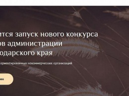 Электронная платформа «Гранты губернатора Кубани» запущена в крае