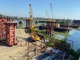 Техническая готовность нового Яблоновского моста составляет почти 30%