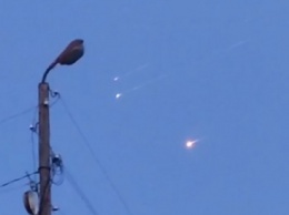 Над Бийском пролетели пылающие ступени ракеты "Протон-М"