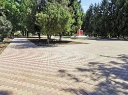 Первый этап благоустройства парка завершили в Тимашевском районе