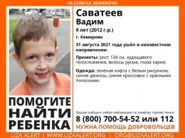 Мальчик девяти лет в зеленой кофте пропал в Кемерове