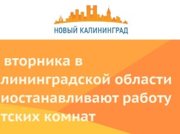 Со вторника в Калининградской области приостанавливают работу детских комнат