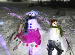 Целую аллею снеговиков слепили жители Петропавловска-Камчатского