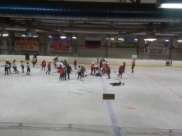 Хоккеисты устроили драку на льду в Новокузнецке