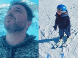 Сын Максима Виторгана и Ксении Собчак впервые встал на лыжи