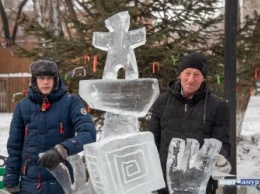 Лучшую ледовую скульптуру выбрали в Благовещенске