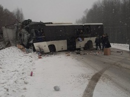 Подростки пострадали при столкновении автобуса и фуры на трассе в Кузбассе