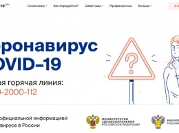 В России запустили сайт с оперативной информацией о коронавирусе