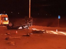 В Калининграде на крышу перевернулась «Субару», водитель и пассажир погибли (фото)