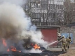 Еще одно возгорание авто. В Нижнем Тагиле сегодня днем сгорела «Волга»