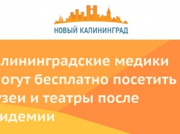 Калининградские медики смогут бесплатно посетить музеи и театры после эпидемии