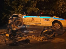 Машина ДПС разбилась в результате погони за байкером в Барнауле