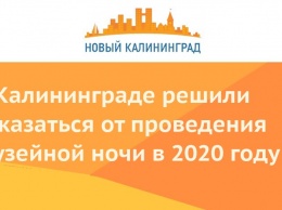 В Калининграде решили отказаться от проведения Музейной ночи в 2020 году