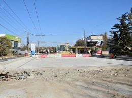В Симферополе заканчивают капремонт моста на улице Толстого