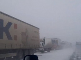 Пробка из фур образовалась на трассе Барнаул-Новосибирск