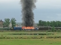 Вагон на железнодорожных путях горел в Шимановске