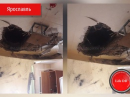 Потолок обвалился в квартире с двумя детьми в Ярославле
