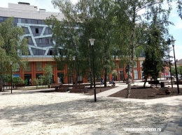 Обновленный сквер Кирилла и Мефодия в Белгороде откроют ко Дню города