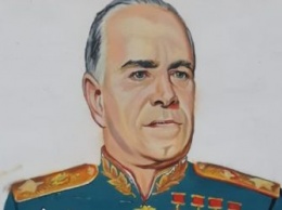 В горпарке Благовещенска появился портрет маршала Жукова