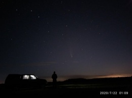 Кузбассовцы сфотографировали "убегающую" комету