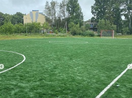 В сквере Белогорска появилось футбольное поле