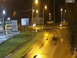 Вандал в Белогорске украл прожектор на кольцевой развязке