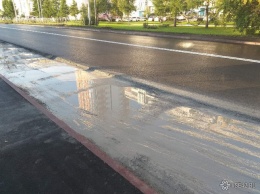 Новая остановка в Кемерове превратилась в болото
