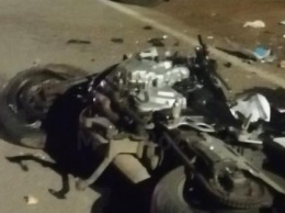 Мотоцикл столкнулся с "Нивой" на калужской трассе