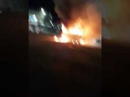 Пассажирский автобус охватило пламенем в Южно-Сахалинске