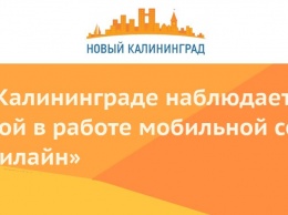 В Калининграде наблюдается сбой в работе мобильной сети «Билайн»