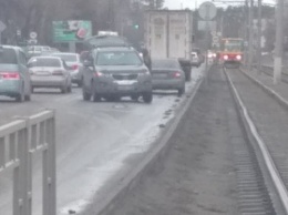 Из-за ДТП в Барнауле образовалась пробка