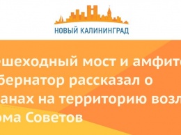 Пешеходный мост и амфитеатр: губернатор рассказал о планах на территорию возле Дома Советов