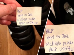 Житель Санкт-Петербурга получил кроссовки с запиской о помощи от заключенного из Китая