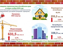 В Алтайском крае зафиксирован рост жилищного строительства