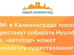 СМИ: в Калининграде похоже перестанут собирать Hyundai и Kia, «Автотор» может прекратить существование