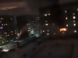 Кемеровская многоэтажка загорелась в новогоднюю ночь