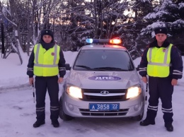 Барнаульские сотрудники ДПС спасли замерзающих в сломанном авто водителей