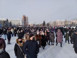 В Барнауле прошла несанкционированная акция в поддержку Алексея Навального