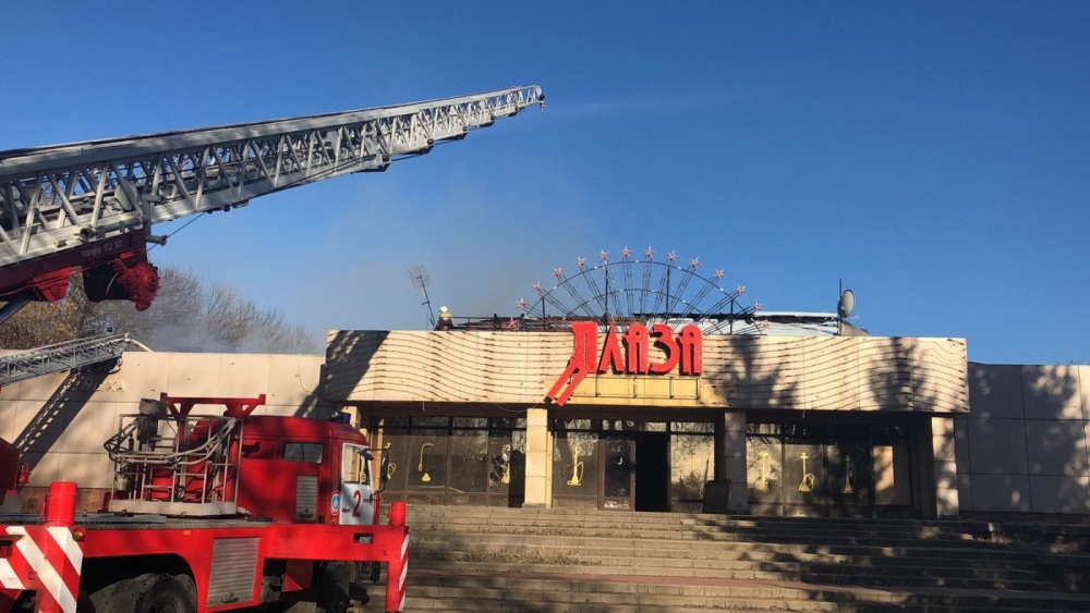 В Белгороде снова горело заброшенное здание ресторана «Плаза»